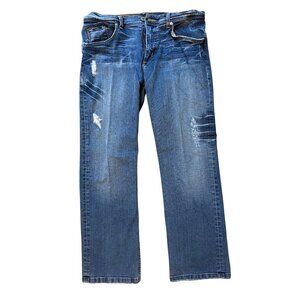 90’s Armani Exchange 36 X 31 Jeans J101 Made In USA Stretch Men Destroyed Y2K